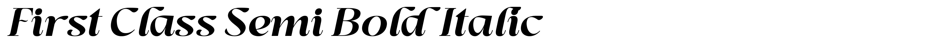 First Class Semi Bold Italic